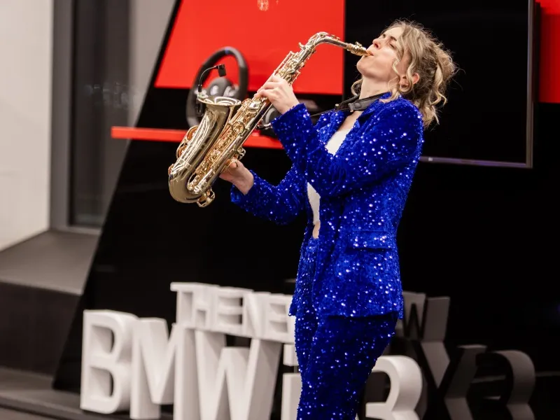 Saxophone Player For Product Launch
