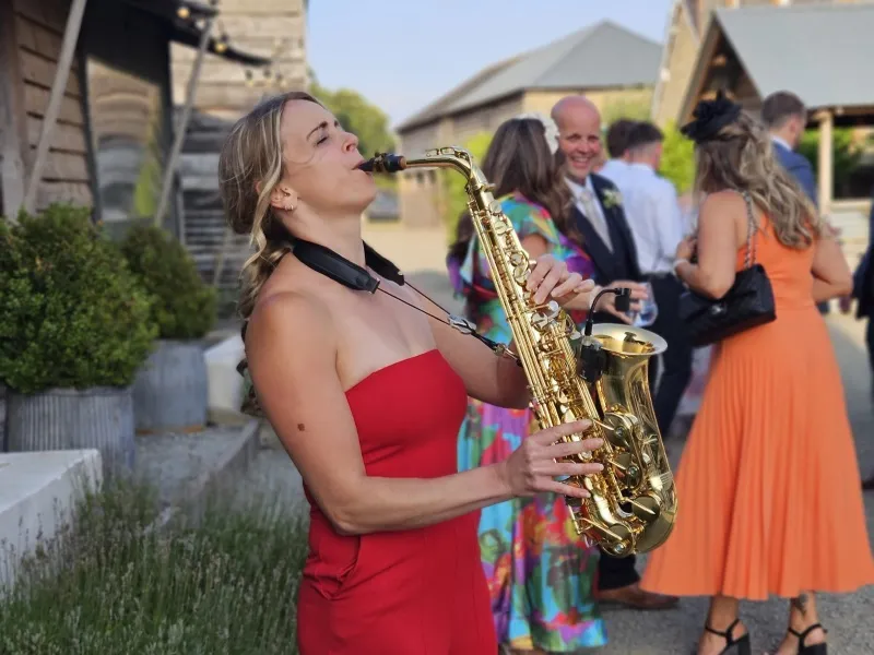 Outdoor Wedding Saxophone Player