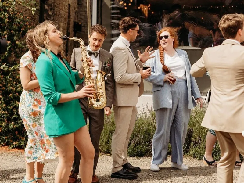 Saxophone Player Drinks Reception